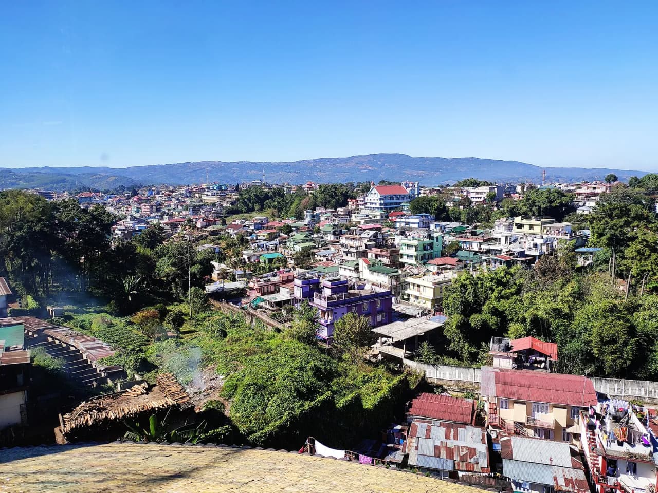A view of Shillong from Don Bosco Museum, situated at Mawlai, Shillong