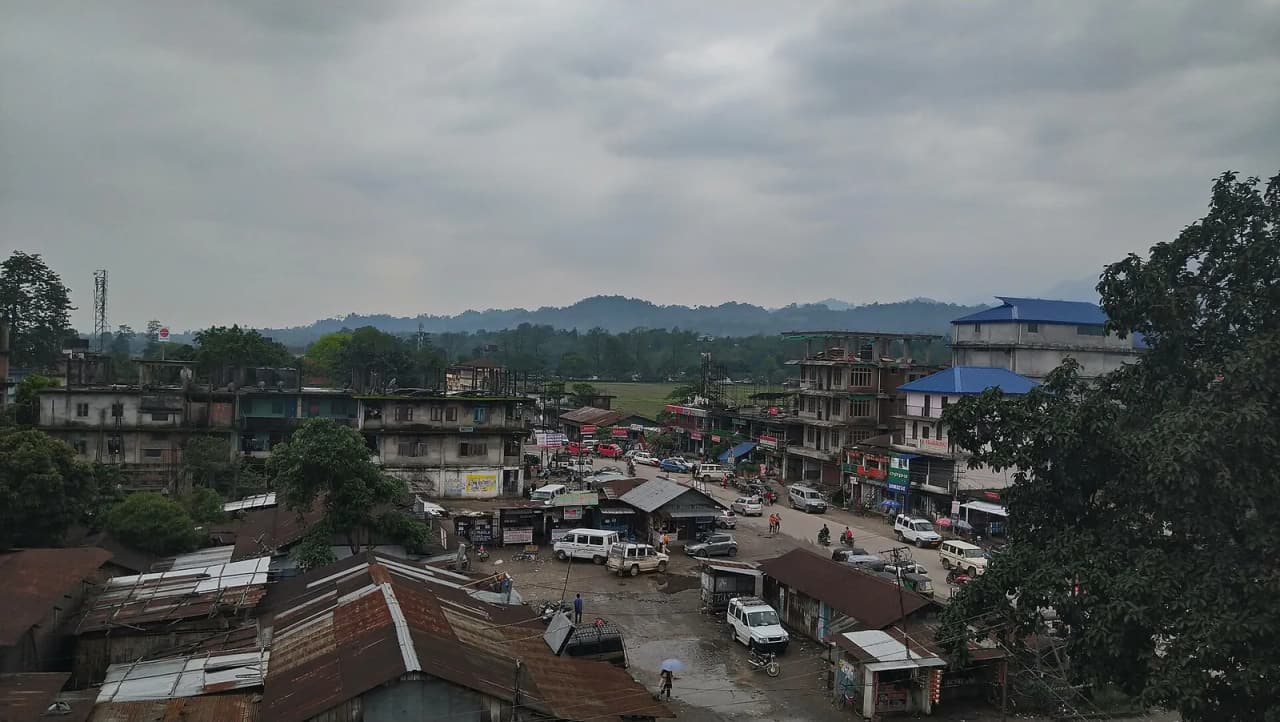 View of Pasighat town on 9th May 2019. I clicked this on my trip for Wikipedia article