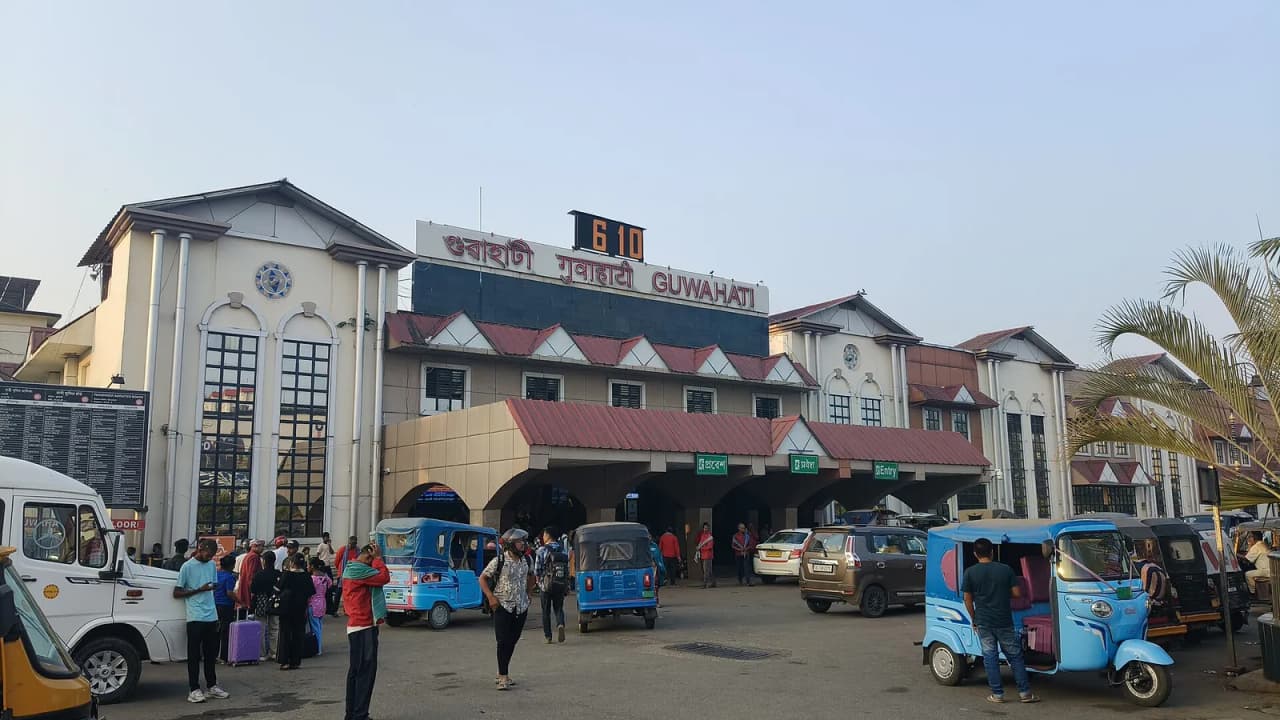 Guwahati railway station at Paltan Bazar, Assam