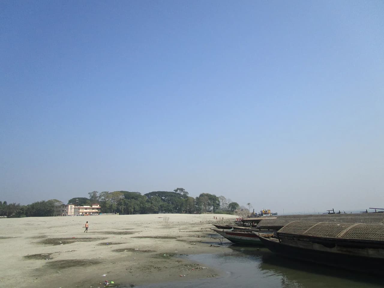 Jogmaya Ghat on the Brahmaputra in Dhubri town, Assam