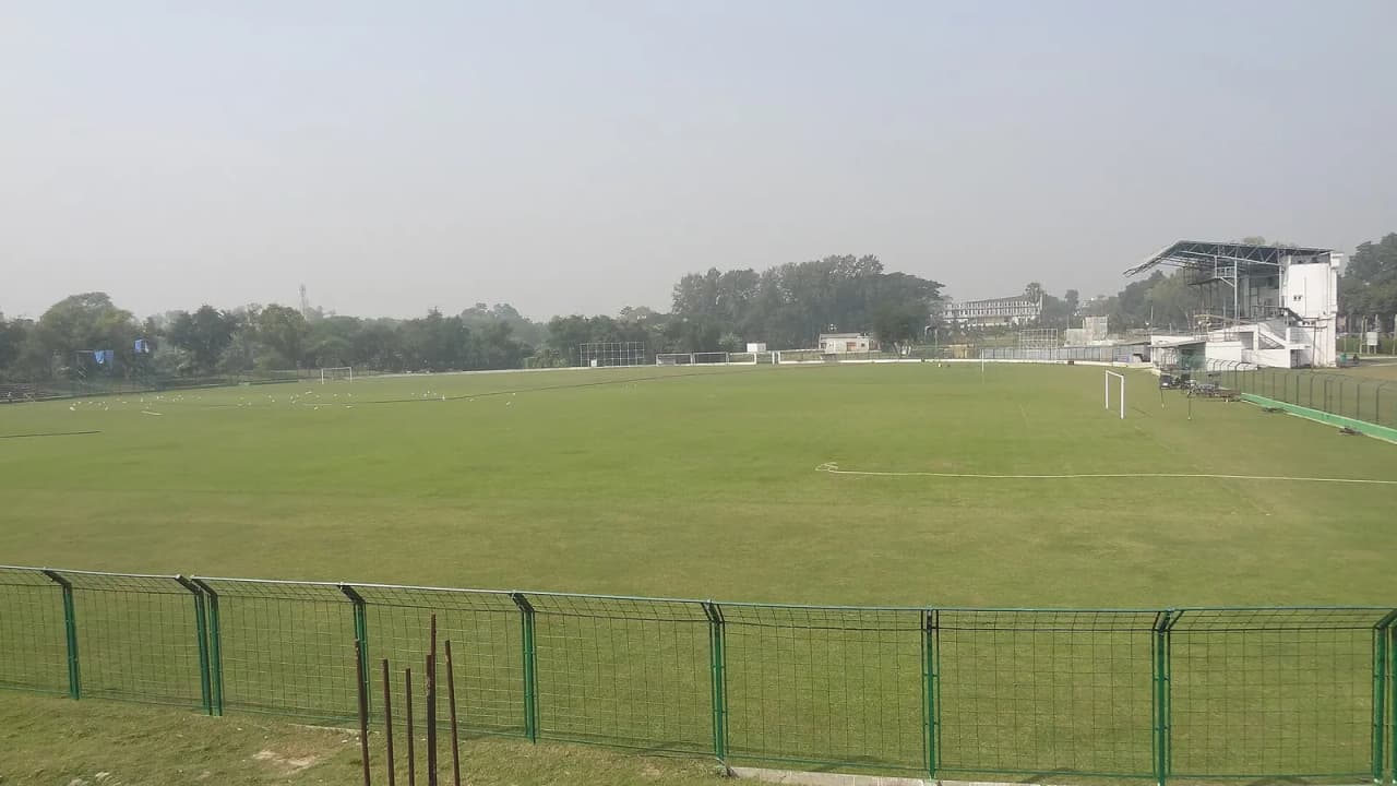 Kalyani Stadium in West Bengal, venue of the Mohammedan SC v Shillong Lajong IFL match