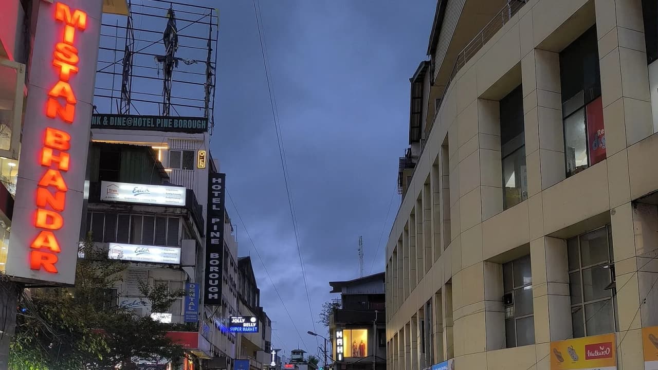 Evening view of Police Bazar, Shillong
