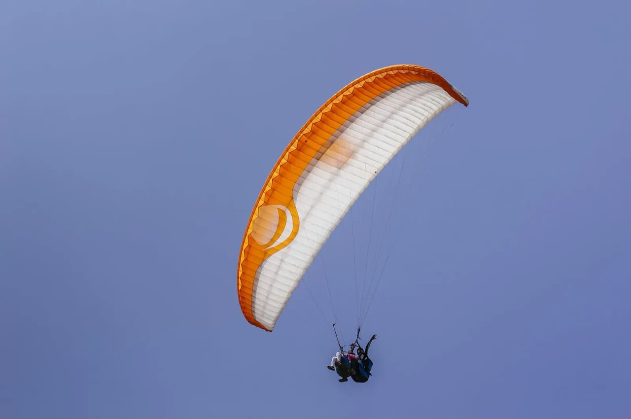A paraglider descends near Resithang, Sikkim (file photo)